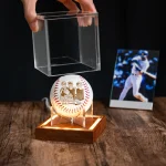 Personalized Baseball Gift | Custom Photo Engraved Baseball Keepsake for Dad - Image 4