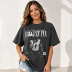 Football Mom Shirt | Personalized Photo Biggest Fan Game Day Tee - Image 4